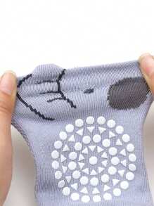 1/3/5 Pairs Of Kids' Knee Pads, Unisex, Cartoon Dinosaur, Elephant, And Chick Patterns, Non-Slip Dots, Perfect For Crawling Practice, Holiday Gift - Multicolor - View 11