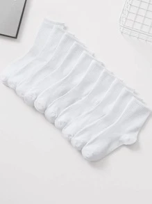 1/2/10 Pairs Comfortable Versatile Solid Color Breathable Anti-Odor Wicking Sports Socks - Multicolor - View 9