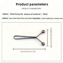4pcs Invisible Waist Cincher Metal Clips - Adjustable, Fashion Accessory For Jeans And Apparel, U-Shape Scarf Clips To Prevent Wardrobe Malfunction, Easy To Use, Comfortable, Multipurpose - Shirt Sleeve Fastener, T-Shirt Hem Fixer, Non-Damaging, Reusable, Suitable For Casual, Commute, Date, Travel, School