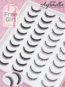 20 paar 3D nertsen natuurlijke wimpers Dramatische zachte dikke krul Valse wimpers Dagelijkse dating essentials Simulatie make-up Wimpers Herbruikbare wimperverlenging Make-uptool Kleine fee voorkeur Wimpers Paren natuurlijke valse wimpers Fluffy zachte dramatische 3D nertsen wimpers Lange pluizige wimpers Korte dikke nepwimpers Make-upproducten Bruiloftsfeest