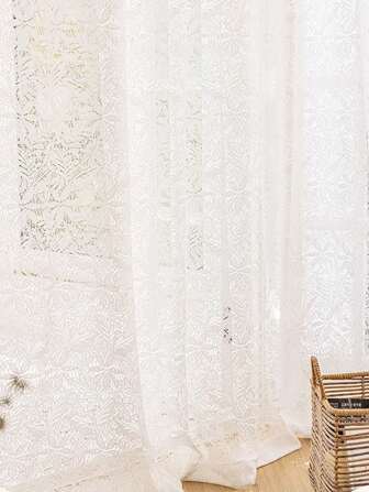 1 buc. Cortina transparentă din dantelă brodata americană, în stil francez de ultimă generație, aerisit și rezistent la praf pentru balcon, sufragerie, fereastră
