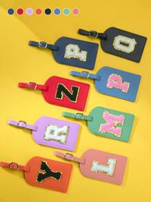 1pc Customized Luggage Tag, Personalized Luggage Tag, Customized Name Tag (For Suitcase/Backpack), Customized Travel Tag, Personalized Engraved Address Label, Engraved Luggage Tag/Travel Bag Tag, Travel Gift, Birthday Gift, Wedding Gift, Mother's Day Gift, Father's Day Gift, Gift For Best Friend, Gift For Mom/Dad/Her/Him/Girlfriend/Boyfriend/Wife/Husband/Friend - Mauve Purple - View 4