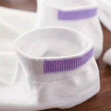 6pairs Women's Elegant Breathable No-Show Socks, Comfortable Polyester Blend With Colorful Trim, Perfect For Spring & Autumn Wear(1/6pairs) - Multicolor - View 4