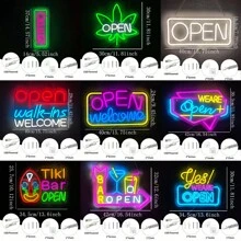 Open Neon Sign, Open LED Neon Light For Wall Decoration, USB Powered Bar Neon Night Light, Open Commercial Lighting Sign, Suitable For Bars, Pubs, Cafes, Shops, Parties, Clubs, Business Decoration,USB Power Supply Can Be Reused, Comes With Accessories, And Is Easy To Install.