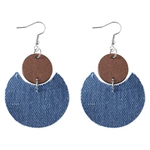 1 Pair Western Ombre Cowboy Style Pendant Earrings, Unique Heart & Water Drop Design Earrings, Versatile For Daily Wear Valentines
