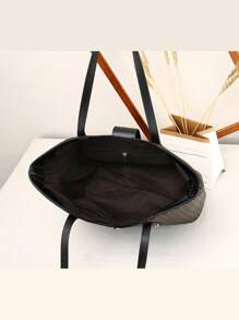 时尚手提包，百搭高端通勤简约大容量旅行水桶包 - 彩色 - 查看 7