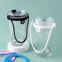 Accessorio portatile in silicone multicolore per tazze da caffè, cinturino con fibbia, porta-tazza, contenitore per bevande, tazza da viaggio, articoli per il ritorno a scuola
