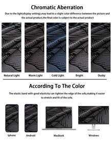 1pc Plush Velvet Jacquard Non-Slip Sofa Seat Cushion Cover, Soft Skin-Friendly Pet Stain Resistant Stretch Sofa Slipcover, Suitable For Living Room L-Shaped Combination And 1/2/3/4 Seats Sofa, Spring/Autumn - Dark Grey - View 11