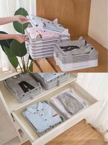 5 pièces Étagères de rangement pliables pour vêtements, racks organisateurs multicouches pour armoire