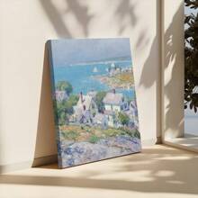 1pc Framed Canvas Poster Rocky Beach Seascape Coastal Wall Art Canvas Paintings Ideal Gift For Bedroom Living Room Corridor Wall Art Wall Decor Room Decoration Ready To Hang