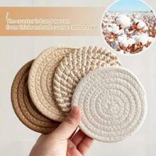 Nt Coasters For Drinks, Minimalist Cotton Woven Coasters Coffee Table Decor Boho Cute Cup Coasters