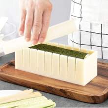 3pcs Sushi Mould Tools Set, Seaweed Nori Mold Rice Ball Maker Sushi Rolling Mat - White - View 4