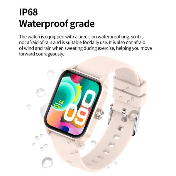 Reloj inteligente (responder llamadas/marcar) para hombres y mujeres, pulsera inteligente con pantalla HD de 1,85 pulgadas, podómetro de seguimiento de actividad física, recordatorio de mensajes, despertador, recordatorio de período para mujeres, búsqueda de teléfono, compatible con teléfonos Android e IOS