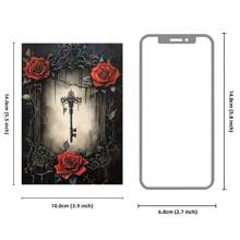 20sheets Thorny Bloody Rose -Etori Material Paper Dancing In The Dark Series Retro Dark Style Theme Handbook Decorative Base, Non-Sticky Material Decorative Paper