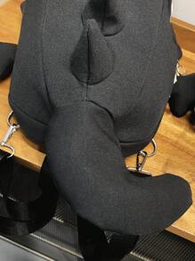 Shark Printed Backpack, Stylish & Simple, Suitable For High School, College Students, Couples, Commuting, Travel, Back To School, Multi-Pocket, Lightweight, Peach Tree Brand, Ideal Gift For Men For Halloween & Christmas Men Essentials School Backpack Anime School Supplies - 黑色 - 查看 8