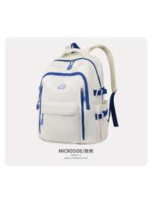 Women Fashion Waterproof Large Capacity Backpack - 藍色 - 查看 4
