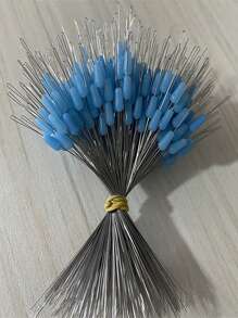 300入/束 藍色矽膠防纏繞太空豆主線保護套，防纏繞釣具配件，適用於台釣與野釣 - 藍色 - 查看 4