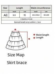 1pc Wedding A-Line Mesh Petticoat With Steel Hoops, Double Layer Stiff Mesh Underskirt, Waist-Cinching A-Line Silhouette, Suitable For Wedding Dress/Gown Lining
