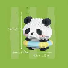 Seria de animale Panda Micro Particule Blocuri de construcție Model de jucărie, Asamblare DIY Drăguț de desene animate Decorare desktop Decor Cadou
