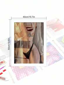 5D DIY Diamentowa Mozaika Malarska, Krajobraz Kobiety z Kreskówek, Zestaw Diamentowej Sztuki, Mozaikowa Dekoracja Ścienna Do Domu. Świetny Prezent Dla Przyjaciół Na, Boże Narodzenie, Walentynki, Halloween, Święto Dziękczynienia