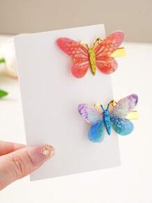 10 件装可爱蝴蝶发夹，儿童发饰头饰公主刘海夹，适合女孩 - 蝴蝶髮夾 - 查看 4