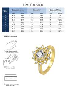 Charm-In 太阳形状！引人注目的金铜戒指，设计迷人，非常适合晚间活动、派对和日常佩戴