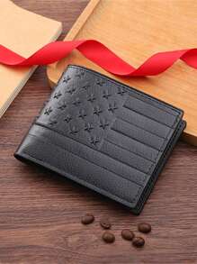 1-3 件/套男士 PU 皮革短钱包，时尚三色可选软钱包钱包，黑色钱包，压花星星工艺，大容量多卡槽，可存储大额纸币，简易硬币袋，信用卡银行卡身份证照片槽，商务休闲风格，男士生日或伴侣的理想礼物，男女皆宜的时尚风格大容量多卡槽，商务休闲风格，生日礼物，毕业礼物，父亲节礼物