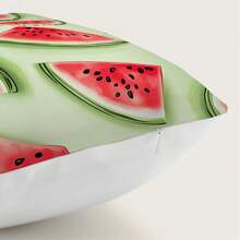 4er Set Kissenbezüge mit Wassermelonen Muster, einseitiger Muster, Sommer