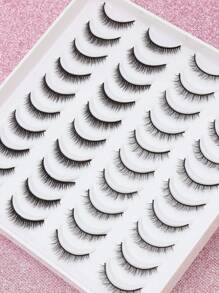 20 paar 3D nertsen natuurlijke wimpers Dramatische zachte dikke krul Valse wimpers Dagelijkse dating essentials Simulatie make-up Wimpers Herbruikbare wimperverlenging Make-uptool Kleine fee voorkeur Wimpers Paren natuurlijke valse wimpers Fluffy zachte dramatische 3D nertsen wimpers Lange pluizige wimpers Korte dikke nepwimpers Make-upproducten Bruiloftsfeest