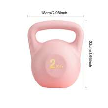 Soft Kettle Bell Water Injection Women's Exercise Buttocks Lifting Tool Fitness Home Sports Shaping Dumbbell Deep Squat Lifting Pot Exercise Equipment [Self Filling Kettle Bell] [Gloves Included] Gym Accessories - Watermelon Pink - View 12