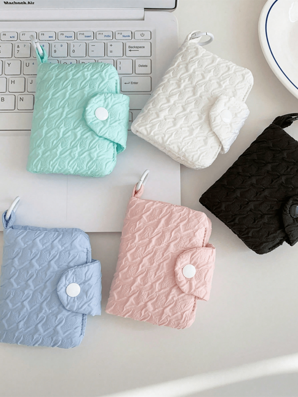 Minimalist Coin Purse, Candy-Colored Card Holder For Girls, Student Backpack Charm Small Change Wallet For Earphones And Cable Storage