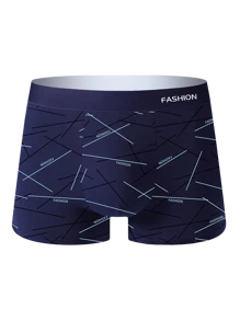 4pcs/Pack Men's Underwear, Boxer Briefs, Breathable & Comfortable Loose Fit Plus Size Shorts - Multicolor - View 3