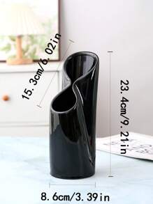 1pc Ceramic Vase Home Decor, Dried Flower Decoration For Living Room, Office, Modern Vase For Wedding, Party, Dining Table Gifts Birthday Graduation