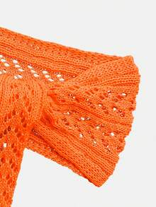 Korean Style Christmas Casual Boho Holiday Party Vintage Clothes Women Old Money Style Cute Airport Streetwear Country Concert Outfit Co-Ords Sets Women Cosplay Halloween Costume Halloween 2025 Sexy Witch Costume Going Out Y2K Country Concert Outfit Fall Skirt For Women Winter Outfit For Women Goth Series Strapless Bow High Waist Bodycon Sexy Beach Resort Hollow Out Knit Suit - Burnt Orange - View 6