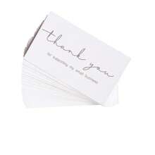 50PCS White Thank You Cards Business Card,Back To School,School Supplies