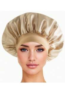 女士睡帽，真丝材质，宽边设计，配有弹性柔软帽檐，适合睡眠时佩戴，呵护秀发。 - 彩色 - 查看 8