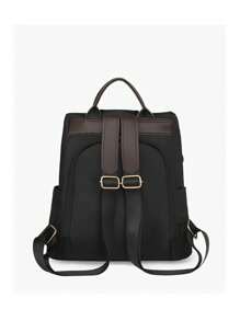 Fashion Polyester Portable Women Backpack Bag Anti-Theft Waterproof - màu đen - Xem 4
