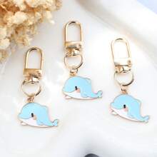 可爱动物钥匙扣套装 - 卡通蜜蜂、海豚、猫头鹰、云朵动物吊坠饰物，适用于包和背包，非常适合日常和派对礼物、汽车钥匙、装饰、返校季节 [钥匙扣] DIY 珠宝制作用品 - 彩色 - 查看 8