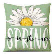 1pc Polyester Floral Pattern Digital Printed Single-Sided Decorative Throw Pillow Cover, For Home Decor, Suitable For Multiple Scenes, Without Pillow Insert - Multicolor - View 22