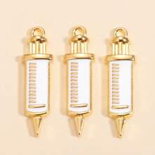 10pcs Cartoon Medical Theme Enamel Metal Nurse Outfit, Nurse Cap, Stethoscope, Syringe, Thermometer Charms For DIY Crafts, Nurse's Day, Key Chain, Earrings, Jewelry Gifts