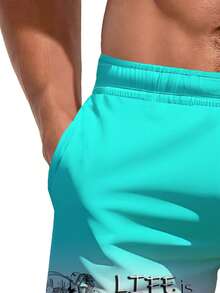 Men's Hawaii Nezha 3D Print Casual Beach Shorts - Quick-Dry, Drawstring Waist, Ideal For Summer Outings - Multicolor - View 7