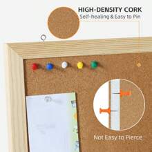 Dwustronna tablica korkowa z drewnianą ramą, wisząca tablica ogłoszeń, dekoracyjna tablica biurowa, domowa tablica ogłoszeń szkolnych