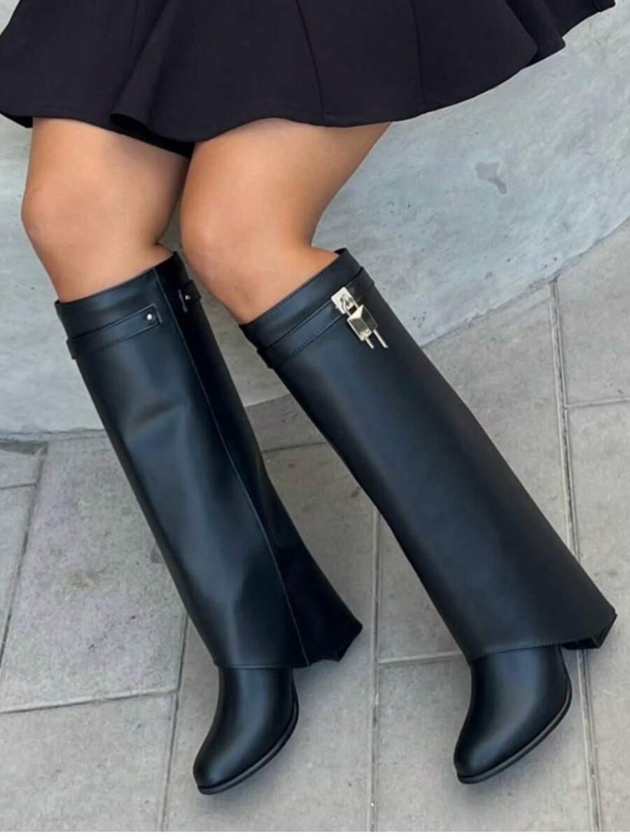 botas de mujer - Negro - Ver 1