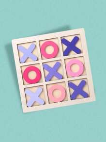 1 Set Wooden Tic Tac Toe Game, Party Interaction Punishment Game - Multicolor - View 18