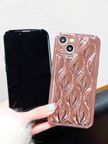 Ribbed Texture Electroplated Silver Phone Case Compatible With IPhone 11 12 13 14 15 Pro Max