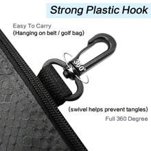 FINGER TEN Golf Tasche mit Reißverschlusstaschen, Ausrüstungsclip zum Befestigen an der Tasche für Wertsachen und Tees