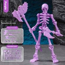 Mô hình bộ xương có thể định vị 1pc, khớp nối đầy đủ 360 ° với vũ khí và phụ kiện có thể hoán đổi cho nhau, thích hợp cho 14 tuổi trở lên, trang trí Halloween & trưng bày bộ sưu tập - Nhiều màu - Xem 4