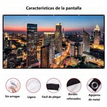 BDQ 100 Inch 120 Inch Projector Screen 16:9 Foldable Anti-Crease Portable Projector Movies Screens For Home Theater Outdoor Indoor Support Double Sided Projection - 100 In. - View 4