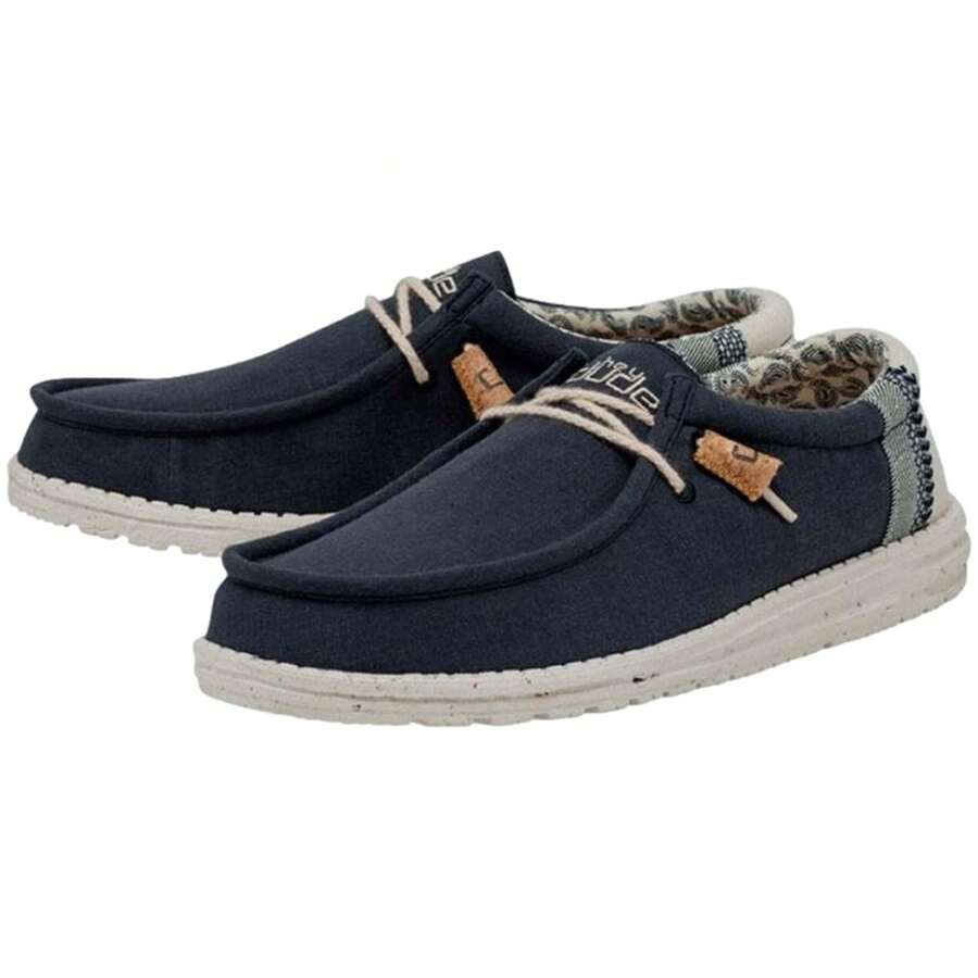 HEYDUDE Sneakers Wally Linen voor Man in kleur Blauw ✅ Levering binnen 3-5 dagen