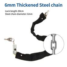 80CM Bike Lock Chain, Anti Theft Anti Cut Bicycle Lock, High Security Cycling Lock With 2 Keys For Bike, Motorcycle, Fence, Gate, Scooter